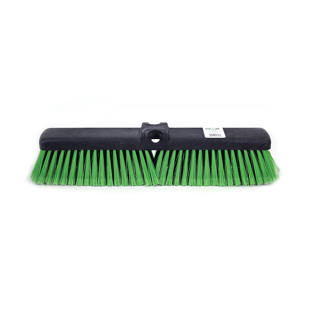 18 Inch Medium Plastic Block Pushbroom, COLOR, Green, FOOD SERVICE, RESTAURANT CLEANING, NEW, 5055G