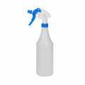 blue spray trigger and bottle next accent with white body and bottle with measuremnts, Sprayer Set Bottles With Graduations, SIZE, 9.25 Inch Tube With 32Oz Bottle, COLOR, Blue, GENERAL CLEANING, TRIGGERS PUMPS & BOTTLES & CAPS, COVID ESSENTIALS, 3568