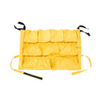 yellow caddy wrap with prockets slots adn black straps, Caddy Bag For 20, 30, 44 Gallon Waste Containers, SIZE, 20 Inch X 20 1/2 Inch, WASTE, ROUND UTILITY CONTAINERS AND LIDS, 9605