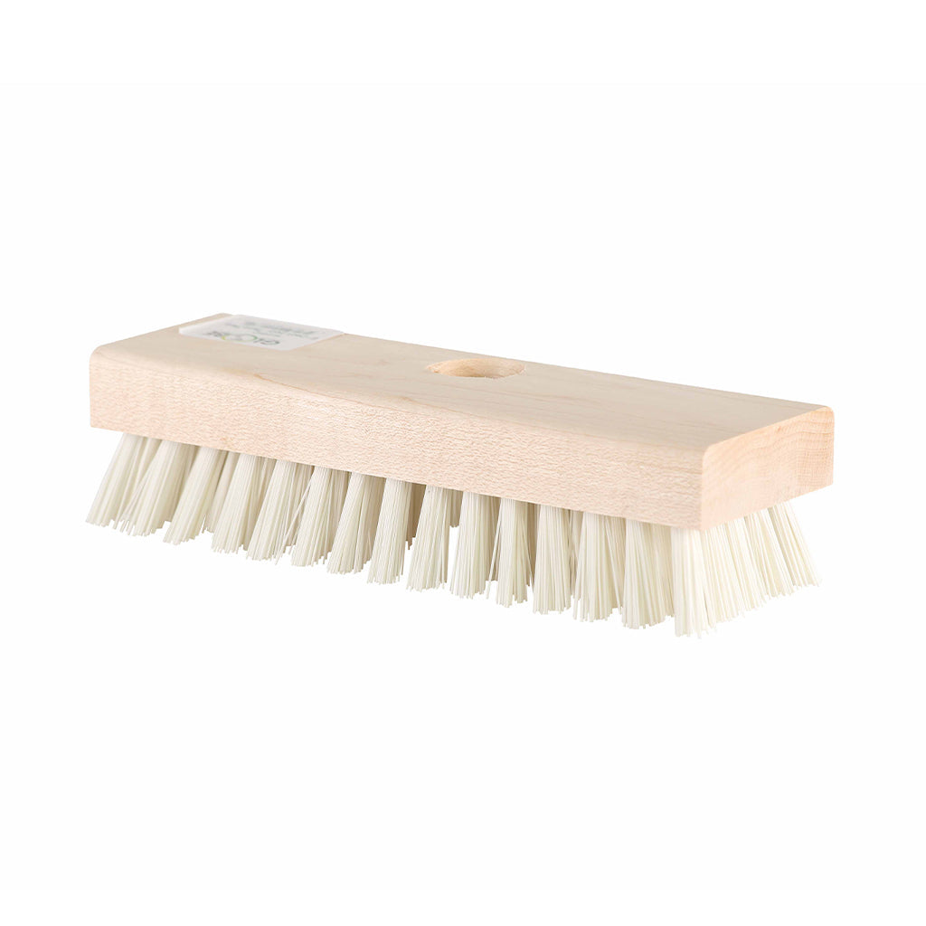 natural wood and with natural color brissels, 8 Inch Poly Fiber Deck Scrub Head, FLOOR CLEANING, DECK BRUSHES, 4250