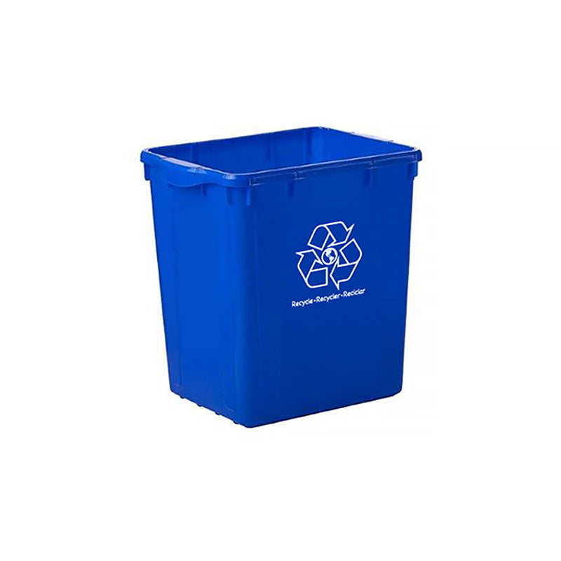 long recycling bin for paper and plastic, Curbside Recycling Bin, SIZE, 22 Gallon, WASTE, RECYCLING CONTAINERS, 9301