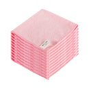 pink 10 stack of cleaning cloths, 14 Inch X 14 Inch 240 Gsm Microfiber Cloths, COLOR, Pink, Package, 20 Packs of 10, MICROFIBER, CLOTHS, Best Seller, COVID ESSENTIALS, 3131P