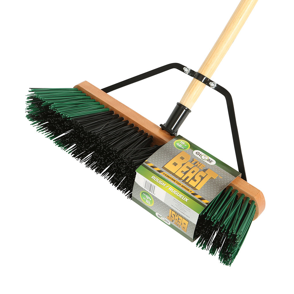 The Beast™ Assembled Wood Block Contractor Push Brooms